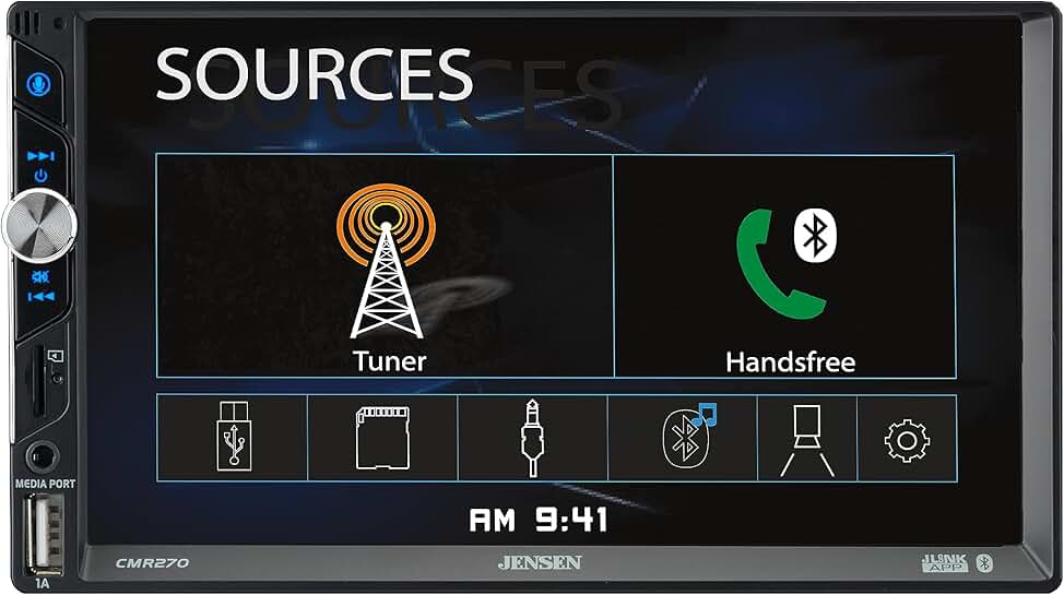 7-inch LED Touch Screen Car Stereo with Bluetooth and Backup Camera
