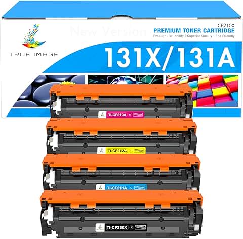 Black, Cyan, Yellow, Magenta Toner Cartridges 4-Pack