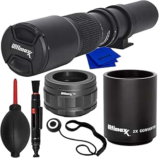 High-Power 500mm Telephoto Lens Kit with Converter and Adapter