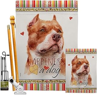 Fawn Pitbull Garden House Flag Kit