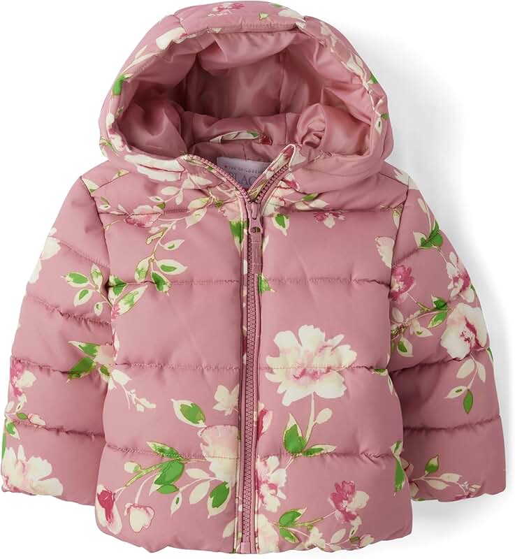 Baby and Toddler Girls' Warm Water-Resistant Puffer Jacket