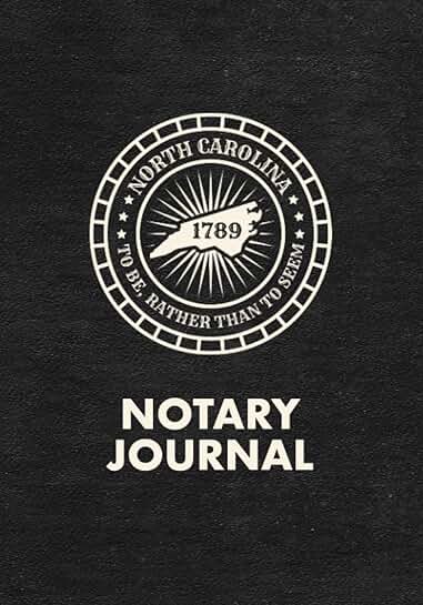 North Carolina Notary Log Book for Public Notarizations