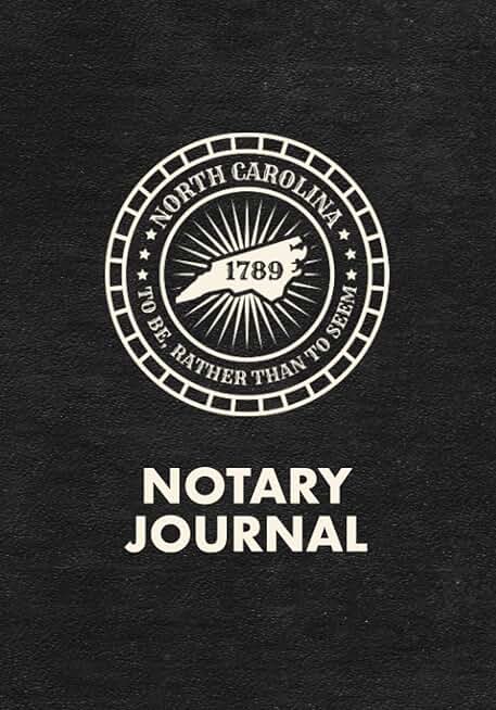 North Carolina Notary Log Book for Public Notarizations