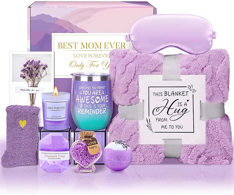 Relaxing Lavender Spa Gift Set for Mom