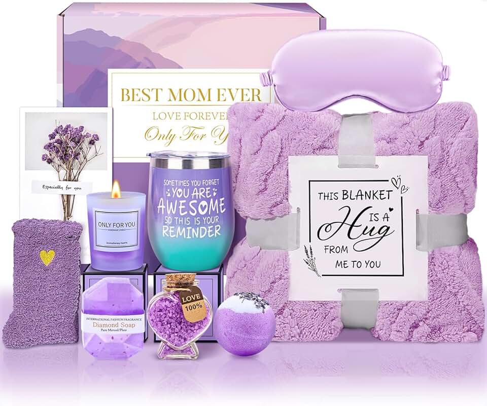 Relaxing Lavender Spa Gift Set for Mom