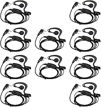 10-Pack Two Way Radio Earpiece with Mic and Earhook