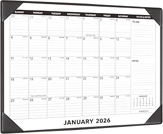 Large 2026 Desk Calendar with Desktop Mat