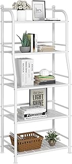 5-Tier Metal Storage Shelf for Living Room and Bathroom