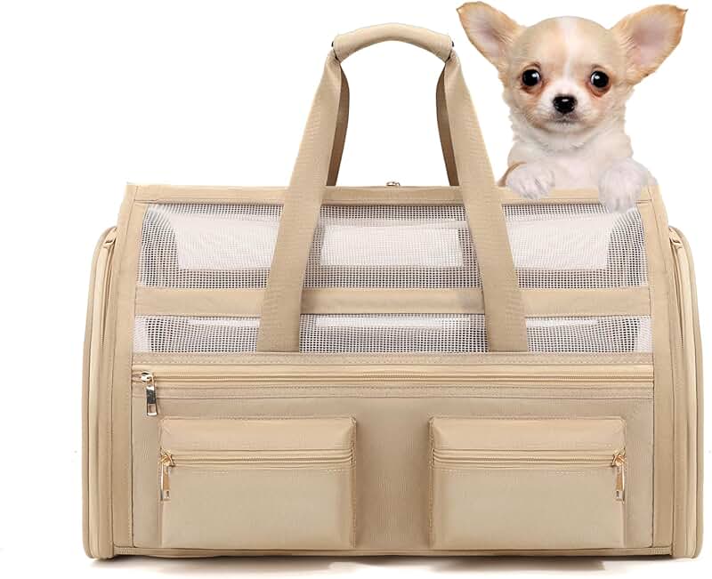 Small Pet Carrier for Dogs and Cats up to 15 lbs