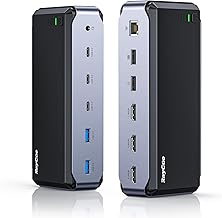 USB C Docking Station with Dual 4K HDMI and USB Ports