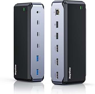 USB C Docking Station with Dual 4K HDMI and USB Ports