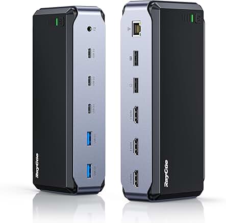 USB C Docking Station with Dual 4K HDMI and USB Ports