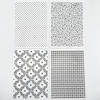 Set of 4 3D Embossing Folders for Card Making and Crafts
