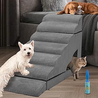 Dog Stairs for High Beds, 7 Steps, Non-Slip