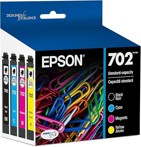 Black and color ink cartridge set for printers