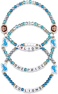 Unisex NFL Team Logo Beaded Friendship Bracelets Set