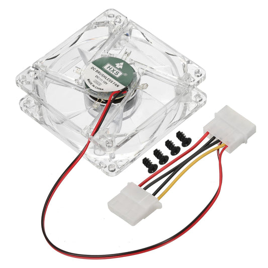 80mm Silent RGB Computer Fan with 4 LEDs