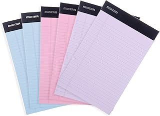 Pastel Legal Pads, 6 Pack, 5x8 Inches, Narrow Ruled