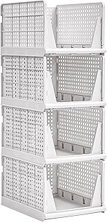 4 Pack Plastic Closet Shelf Organizers