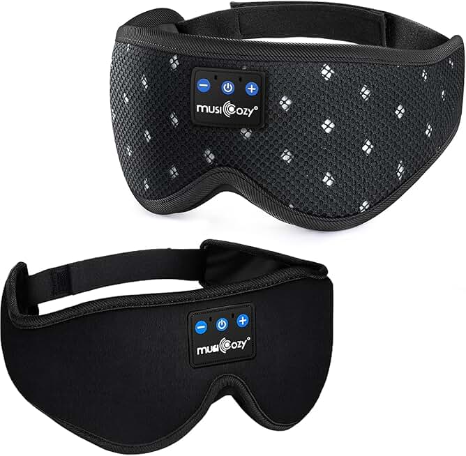 Breathable Sleep Mask with Wireless Earphones for Side Sleepers
