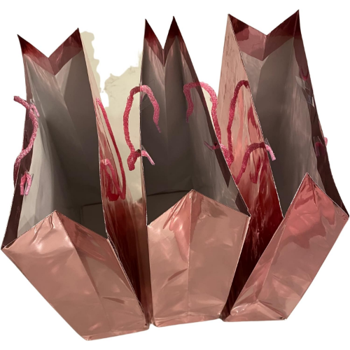 MODAIO-Large 14 in x 10 in x 4 in Gift Bags - 3/Packs (Pink)