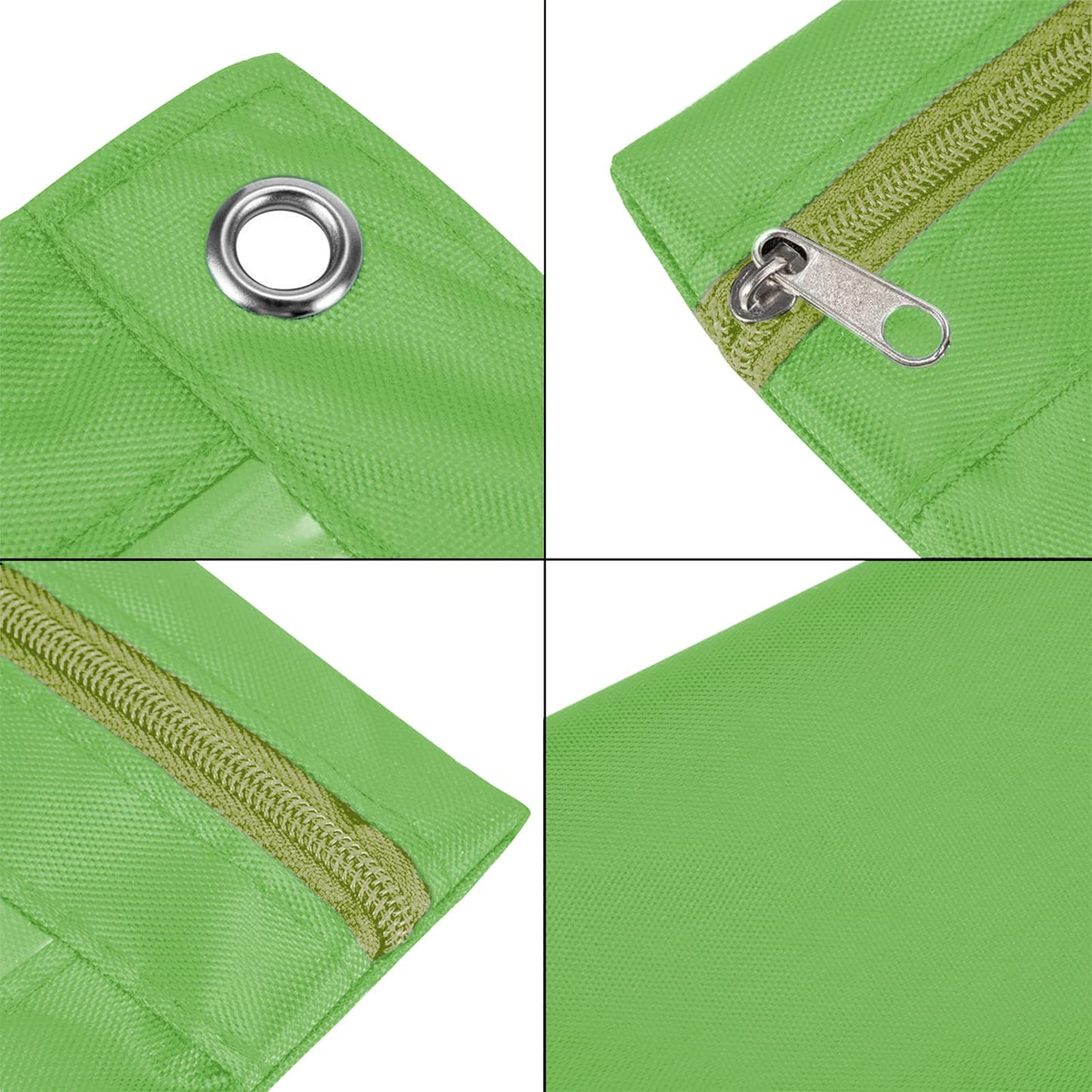 Green 3-Ring Pencil Pouch with Clear Window