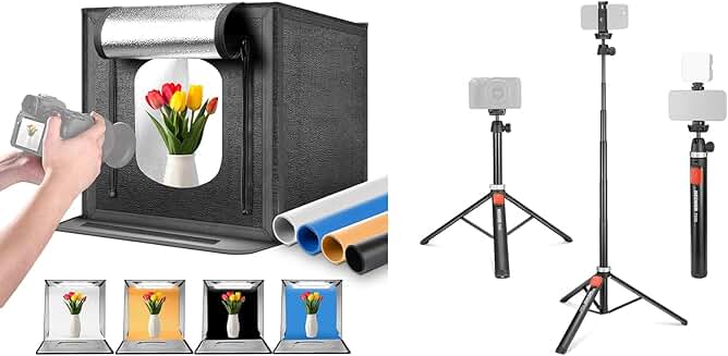 Portable 24x24 Inch Photo Studio Light Box with Tripod