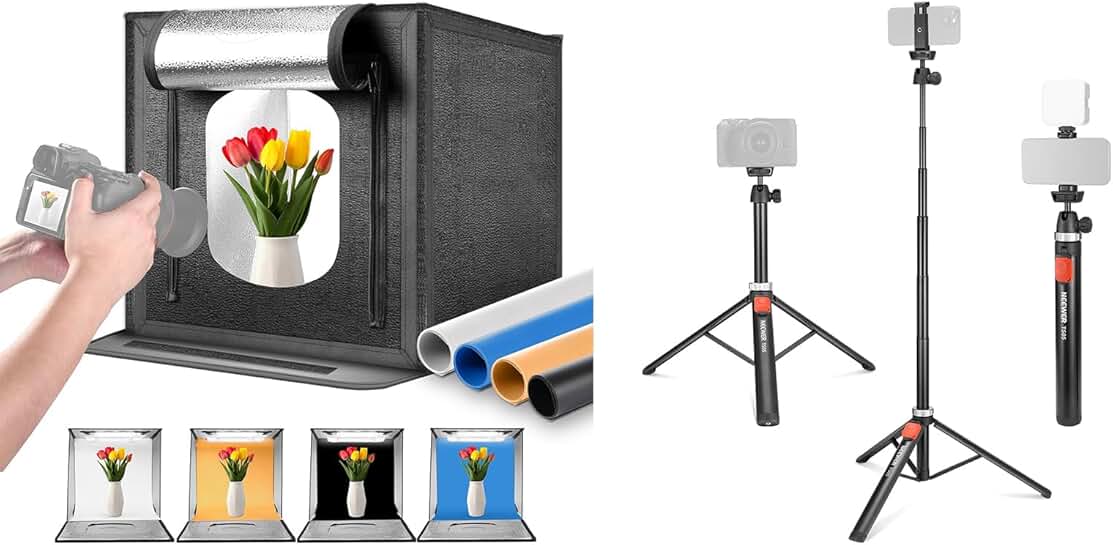 Portable 24x24 Inch Photo Studio Light Box with Tripod