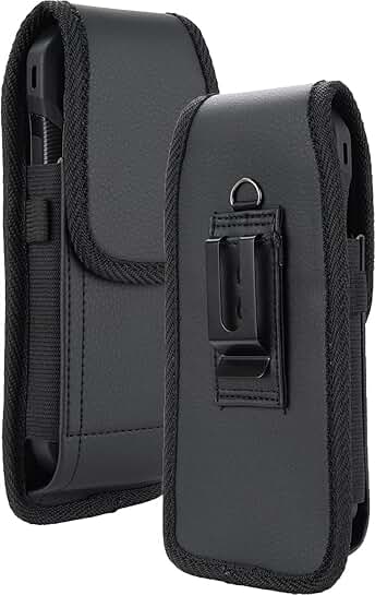 Vegan Leather Pouch Case for Foldable Phones with Belt Clip