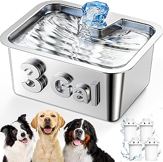 Large Stainless Steel Water Fountain for Big Dogs