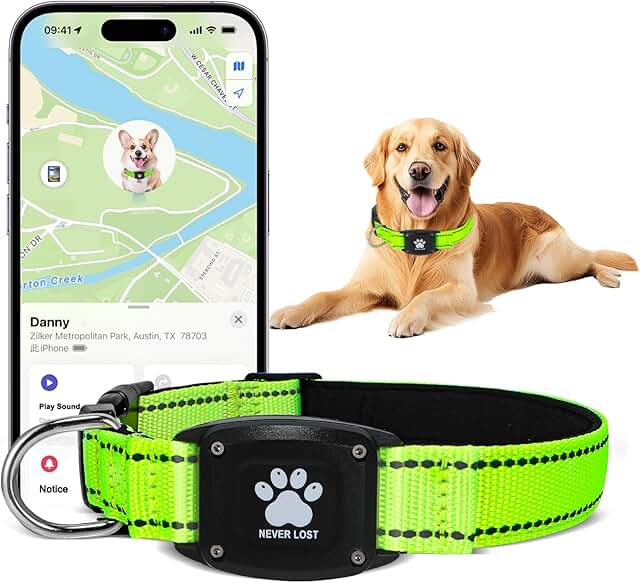 Waterproof GPS Dog Collar with Reflective Strap