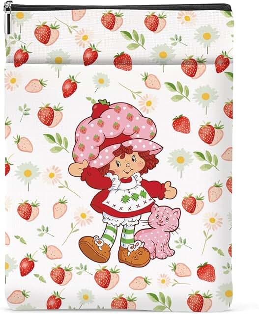Cute Strawberry Book Sleeve with Pockets