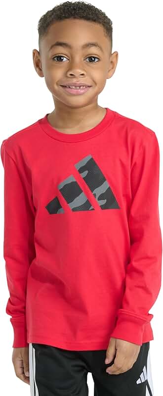 Boys Long Sleeve Camo Logo T-Shirt, 4T