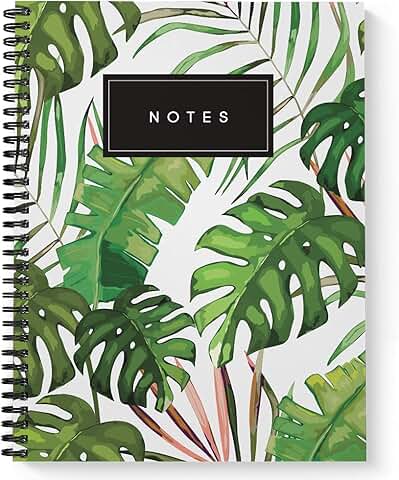 Tropical Notes Spiral Notebook, 8.5" x 11", 120 Pages