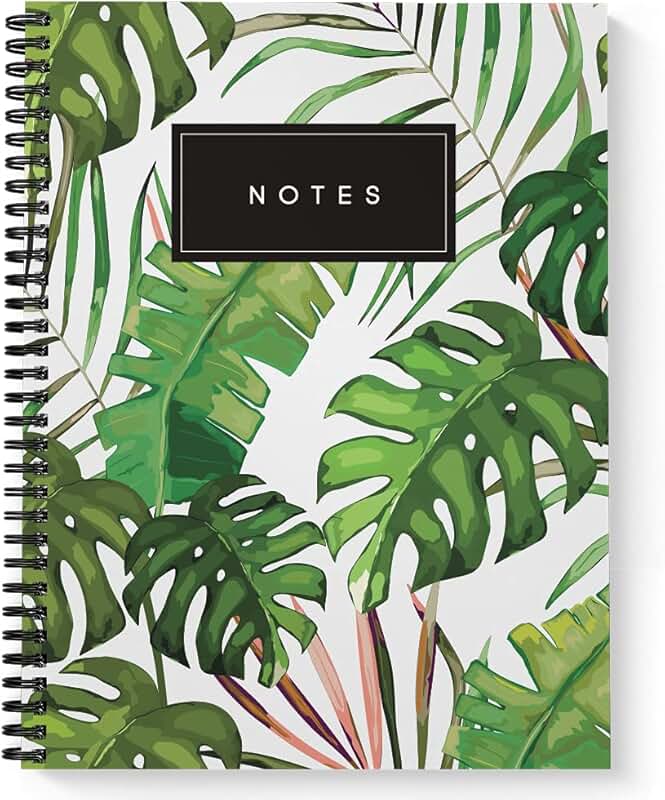 Tropical Notes Spiral Notebook, 8.5" x 11", 120 Pages