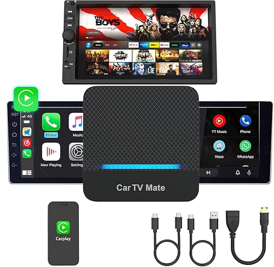 2025 New Car TV Mate Pro with Wireless CarPlay Adapter