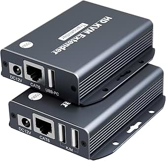 HDMI KVM Extender Over Ethernet, 495 Feet, USB Support