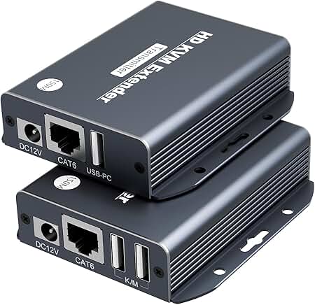 HDMI KVM Extender Over Ethernet, 495 Feet, USB Support