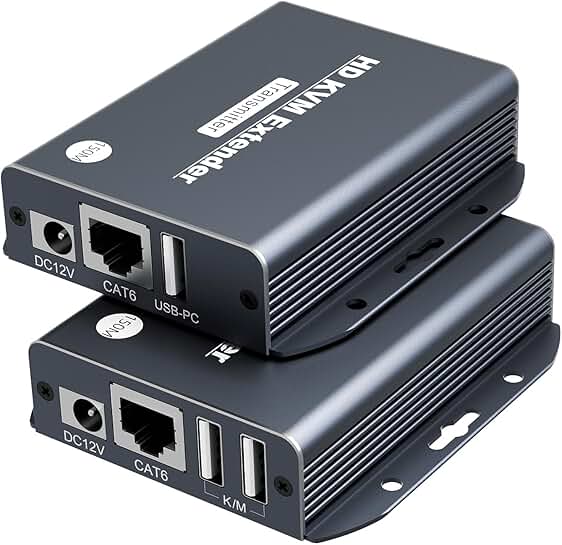 HDMI KVM Extender Over Ethernet, 495 Feet, USB Support