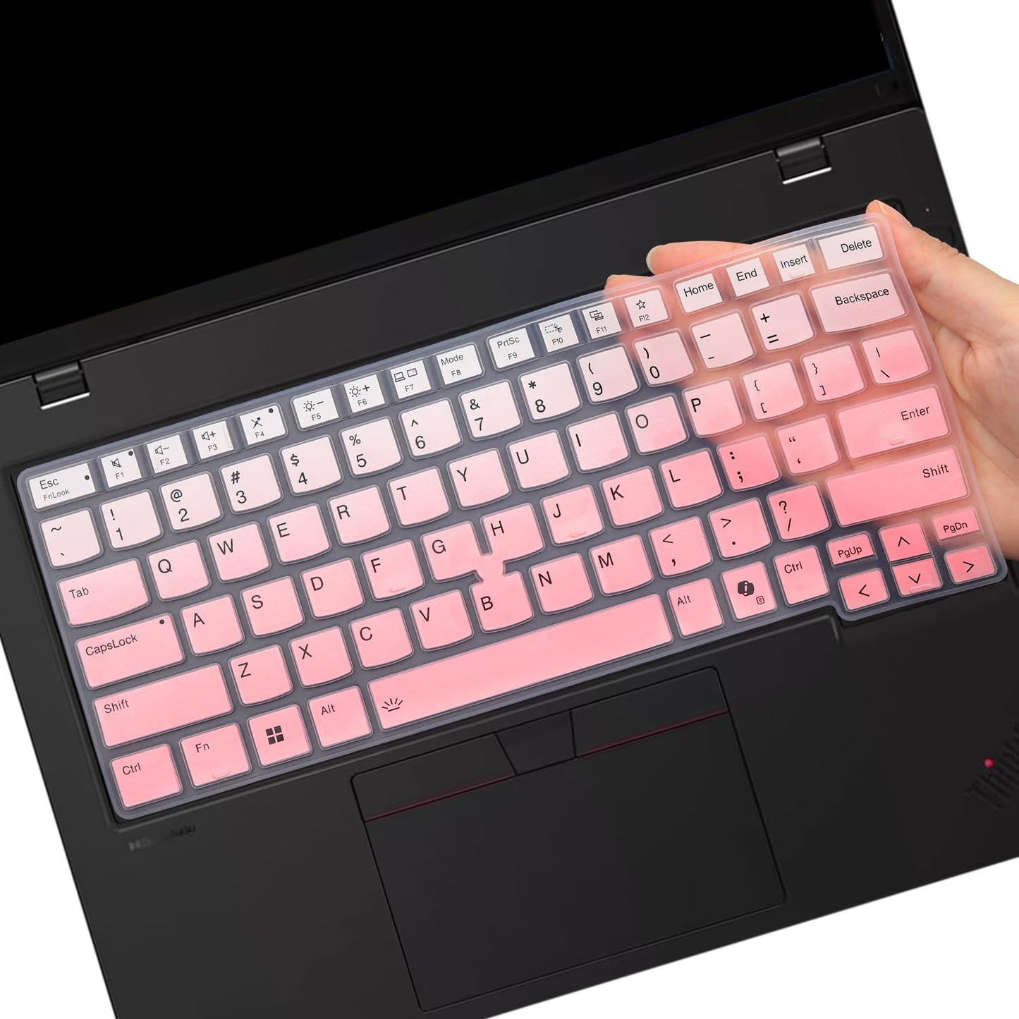 Pink Silicone Keyboard Cover for 14-Inch Laptops