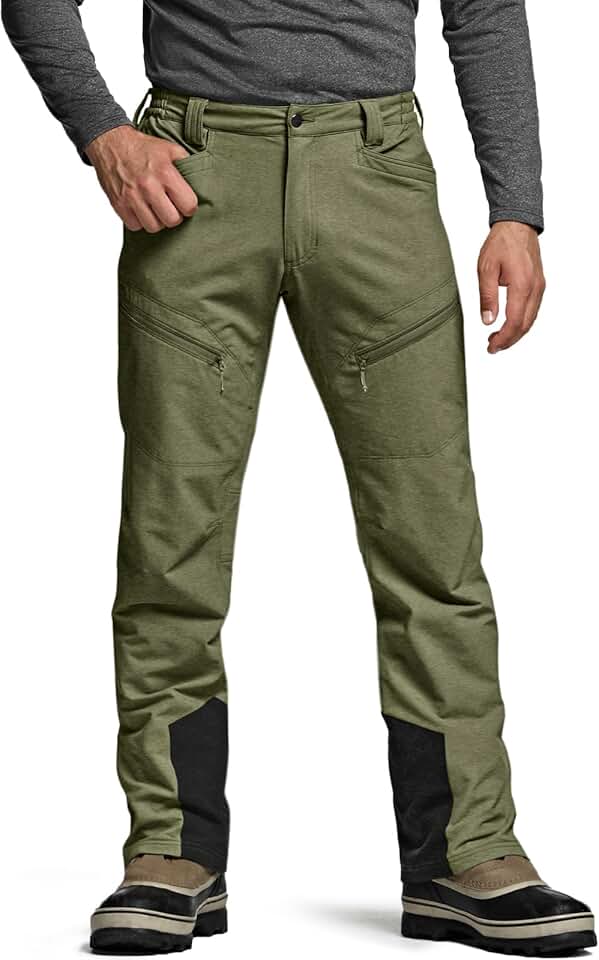 Men's Softshell Fleece-Lined Winter Hiking Pants