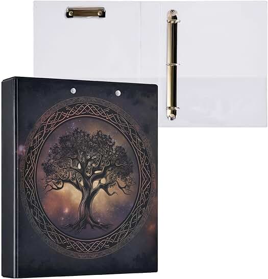 1.5 Inch Round Ring Binders with Pocket Clip for 200 Sheets