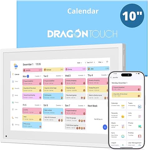 10-Inch Touch Screen Digital Calendar for Home Organization