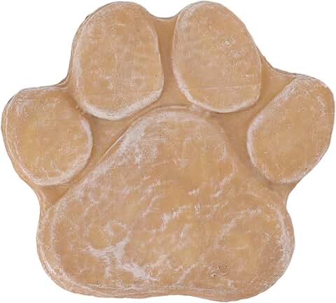 Dog Pawprint Memorial Stone for Yard and Garden