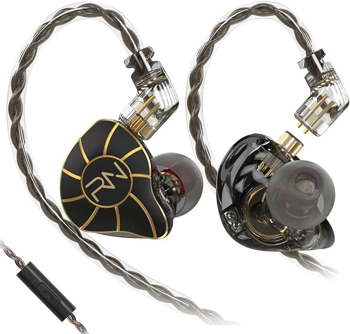 Wired HiFi Stereo Earbuds with Microphone for Music and Singing