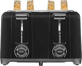 4-Slice Toaster with Wide Slots and Adjustable Browning