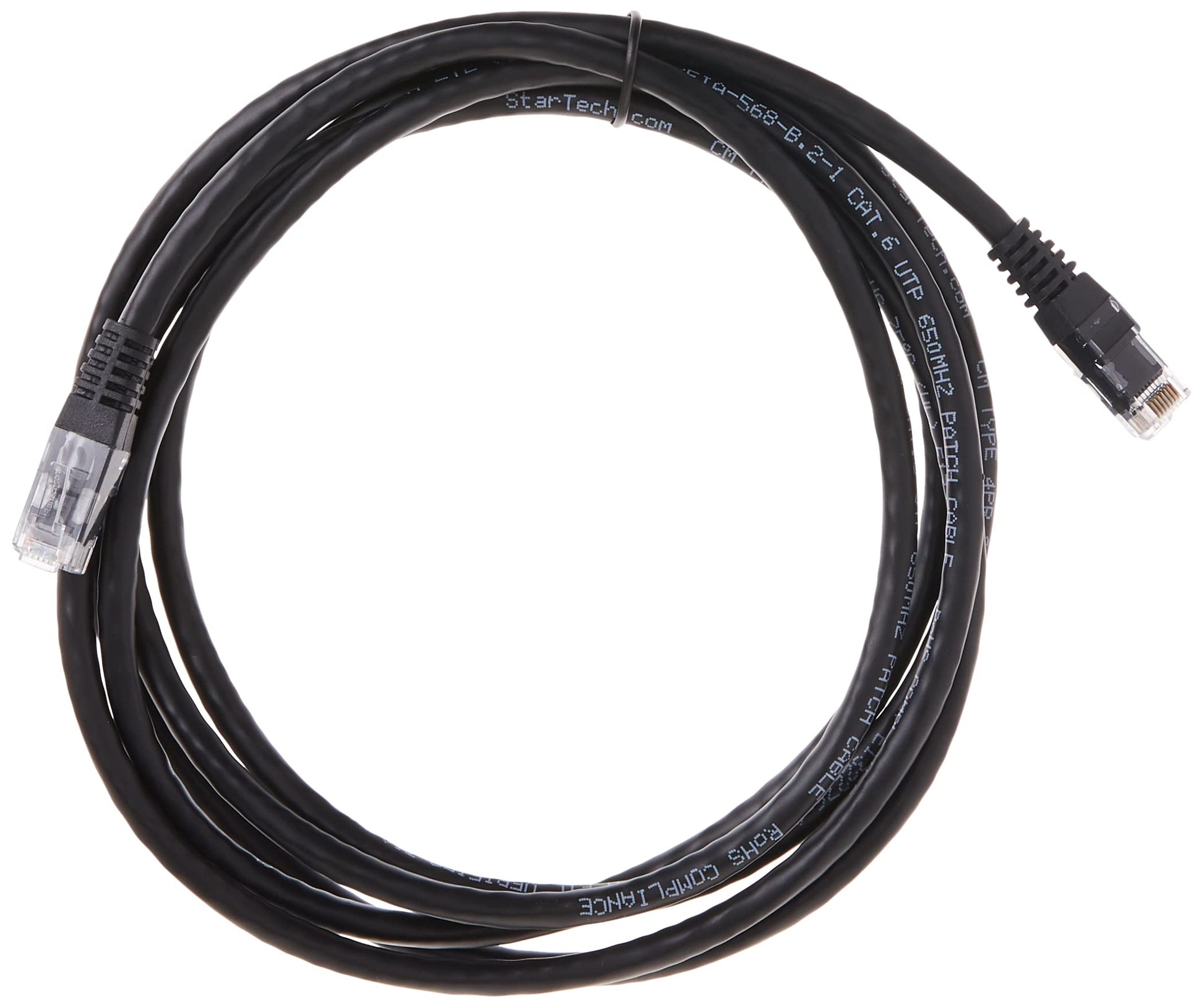 .com 8ft CAT6 Ethernet Cable - Black CAT 6 Gigabit Ethernet Wire -650MHz 100W PoE++ RJ45 UTP Molded Category 6 Network/Patch Cord w/Strain Relief/Fluke Tested UL/TIA (C6PATCH8BK)