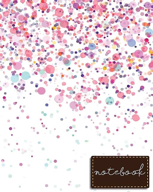 Pink 8x10 Ruled Notebook with Pretty Design