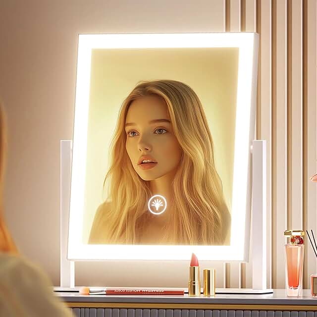 Lighted 15.2" Vanity Mirror with Lights and Magnification
