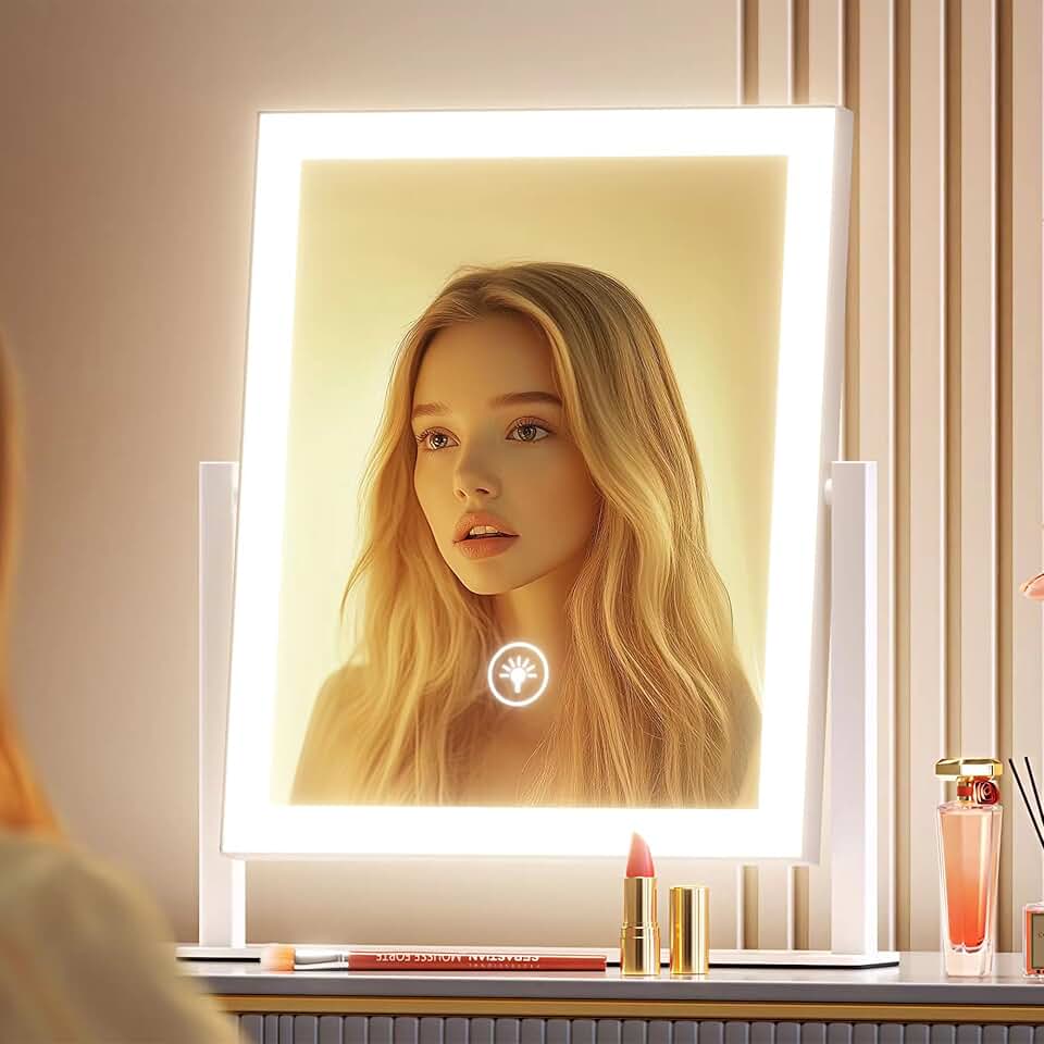 Lighted 15.2" Vanity Mirror with Lights and Magnification
